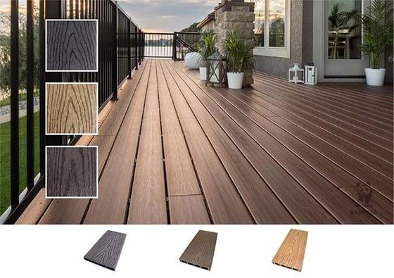 BESCHAFFENHEIT WPC des Holzfußboden-3D Prägungsdecking-Verbundplatte-Boden wasserdicht