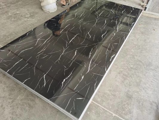 UVbeschichtung PVC-Marmor-Blatt-Innenausstattungs-Wand-Hintergrund-Platte