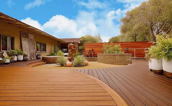 140x25mm Verbundplatte-Bretter hölzerner zusammengesetzter Plastikdecking für Garten