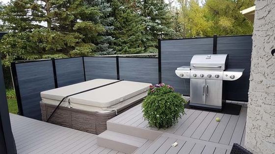 DECKING-Deco-Plastikbrett WPC hölzernes zusammengesetztes Fußbodenfür Garten-Dekoration im Freien
