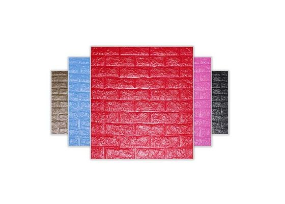 77x70cm Ziegelstein PET Schaum-Tapete 3D selbstklebender PET Schaum-Wand-Aufkleber