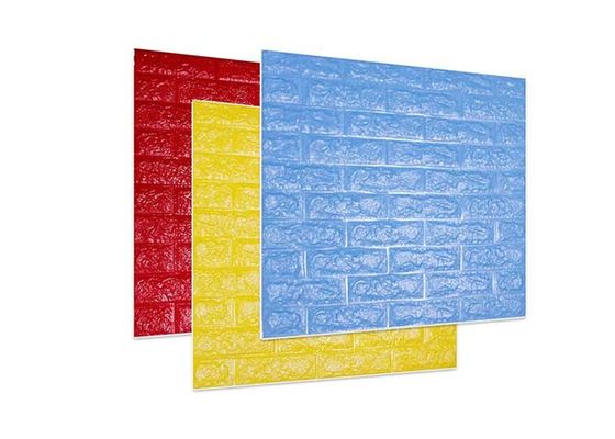 Starke Vinylziegelstein-Schaum-Tapete der Klebrigkeits-3D für Wand-Dekoration