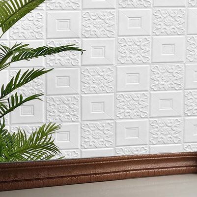 Weißer PET Wände 70x77cm PET 3D Schaum-Wand-Aufkleber für Inneneinrichtung
