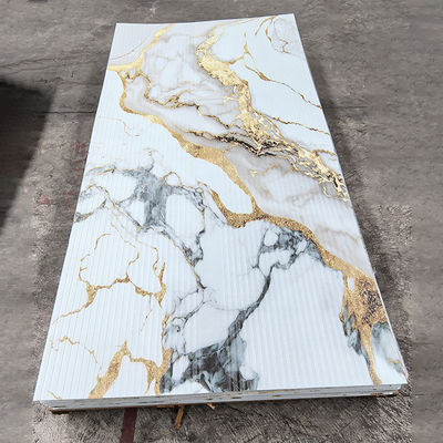 Hochglänzendes PVC-Marmorbrett UV-Marmorblech-Laminatbrett für Wanddekoration