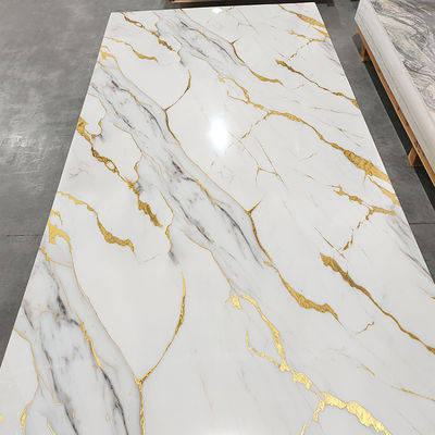 Hochglänzendes PVC-Marmorbrett UV-Marmorblech-Laminatbrett für Wanddekoration