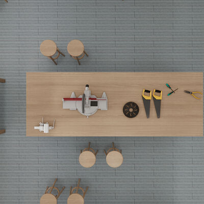 Extra breites Rollenformat, selbstklebende Bodenfliesenaufkleber für größere Räume oder Flächen