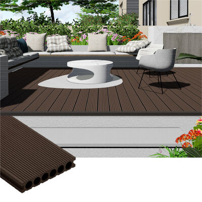Custom Textur Außen WPC-Decking. Wasserdichtes Massivholz-Plastikboden für moderne Räume.