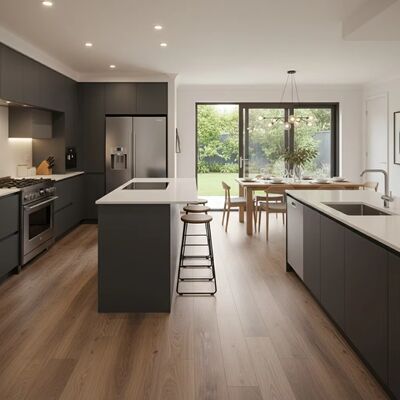 Wasserdichter SPC 5 mm starrer Vinyl-Schwimmboden 20 mil Nutzschicht Click Lock Plank