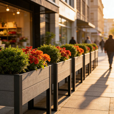 Erhöhtes Gartenbett mit Metallbeinen für die Pflanzung von Gemüse, Blumen und Kräutern im Freien