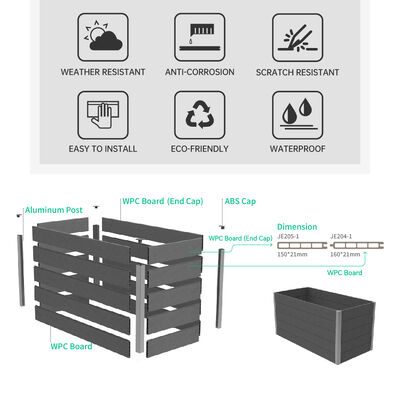Große erhöhte Gartenbett Pflanzerbox für Outdoor Gemüse Blumen Kräutergarten