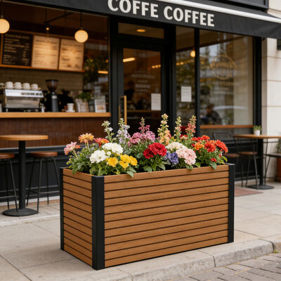 Moderne wasserdichte feuerretardante Öko-freundliche erhöhte Gartenbett Pflanzenbox für den Außenbereich