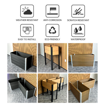 Moderne wasserdichte feuerretardante Öko-freundliche erhöhte Gartenbett Pflanzenbox für den Außenbereich