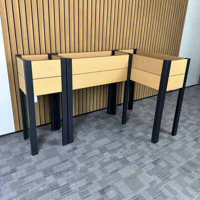 Erhöhtes Hochbeet mit Metallbeinen für den Außenbereich, Terrasse, Hinterhof, Gemüseanbau