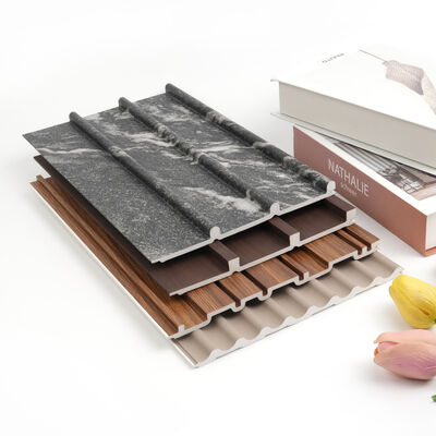 Modernes WPC-Wandpaneel mit geriffeltem Design und wasserdichter Innenwandverkleidung für Wohnzimmer und Schlafzimmer