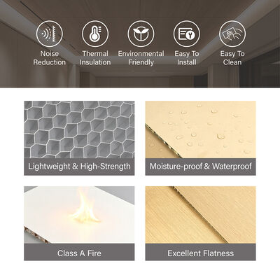 Wärmeisolierende leichte 7 mm Aluminium-Honeyballplatte für Gebäude