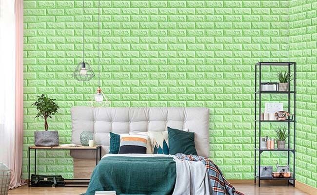 Starke Vinylziegelstein-Schaum-Tapete der Klebrigkeits-3D für Wand-Dekoration