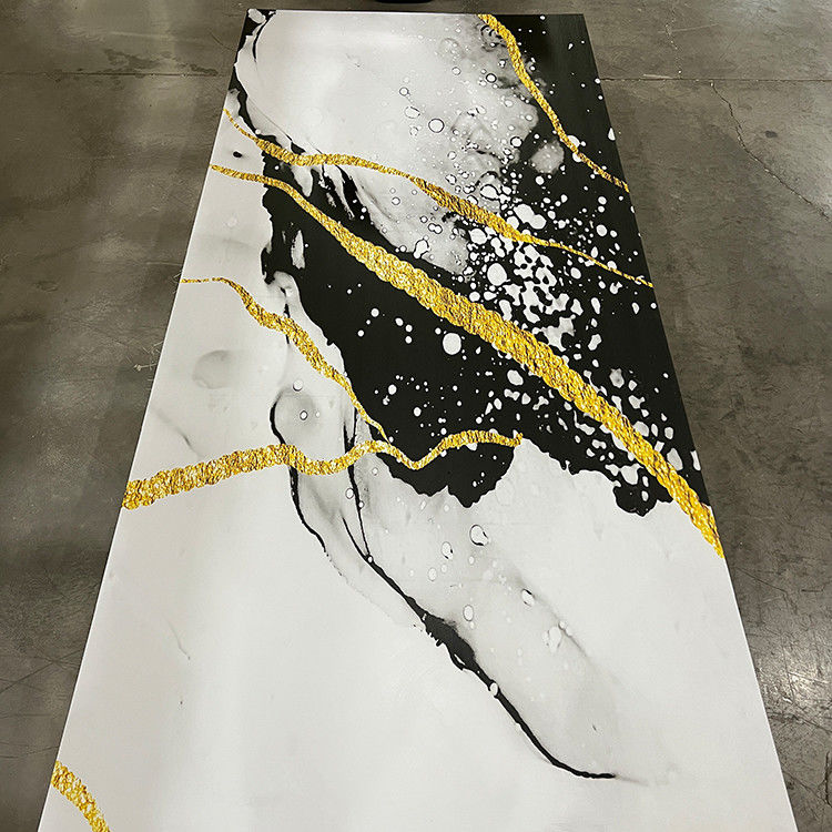1220*2440mm 3D-digital gedruckte UV-Marmorplatten UV-Bilder für Fernsehbildschirme Wanddekoration