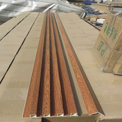 Hölzerne Wand Korn PVCs WPC geriffelt Wand der Wand-WPC 3D