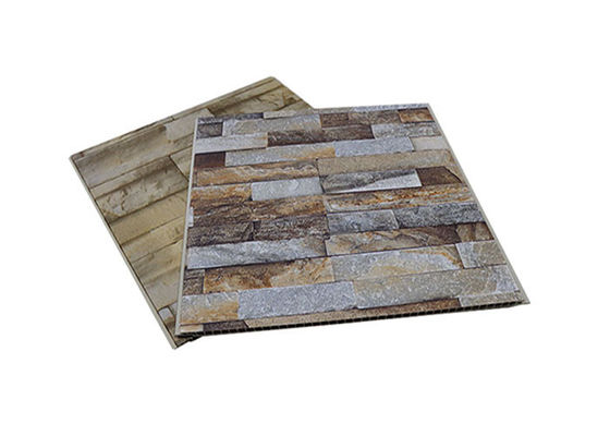 Lamellierte 400x9mm 600x9mm PVC-Wände für Innenwand-Dekoration
