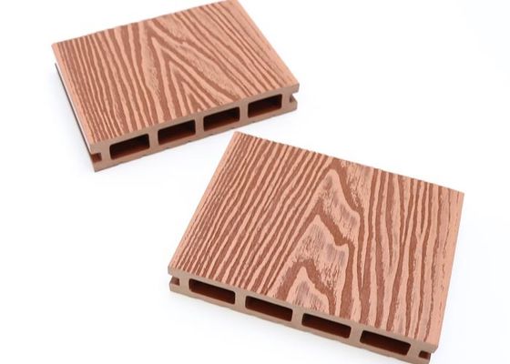 Hölzerner Korn WPC Decking im Freien 3D prägte hölzernen zusammengesetzten Plastikbodenbelag