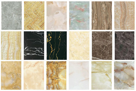 Hohe glatte 1220x2440mm 3mm PVC-Marmor-Blatt-Innenwand-Luxusdekoration