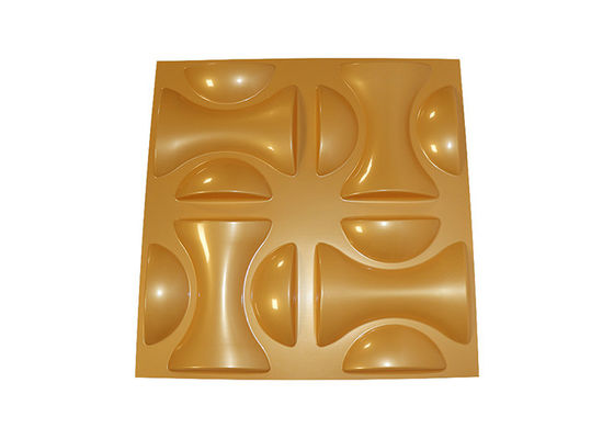 500x500mm dekoratives 3D Wände PVC-Haus Diamond Gold Wall Panel