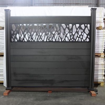 Hölzernes zusammengesetztes Plastikwpc zäunen Panels Waterproof Outdoor 180 * 25mm ein