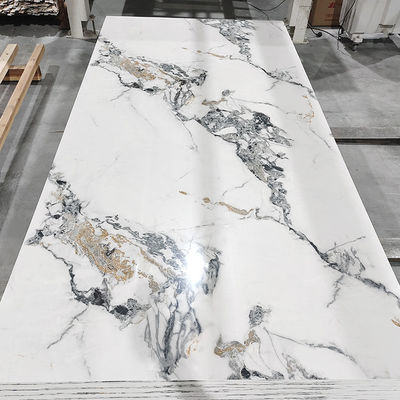 Hochglänzendes PVC-Marmorbrett UV-Marmorblech-Laminatbrett für Wanddekoration