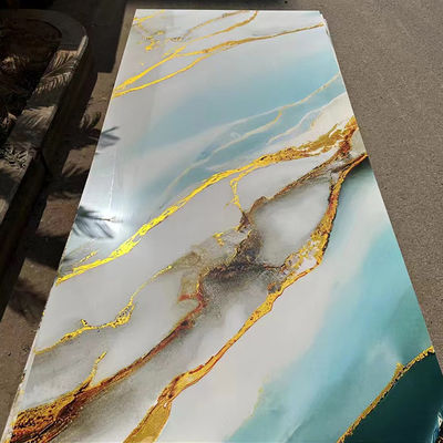 1220*2440mm 3D-digital gedruckte UV-Marmorplatten UV-Bilder für Fernsehbildschirme Wanddekoration