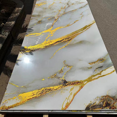 1220*2440mm 3D-digital gedruckte UV-Marmorplatten UV-Bilder für Fernsehbildschirme Wanddekoration