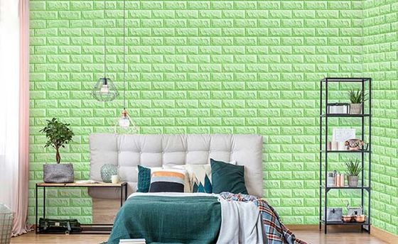 Starke Vinylziegelstein-Schaum-Tapete der Klebrigkeits-3D für Wand-Dekoration